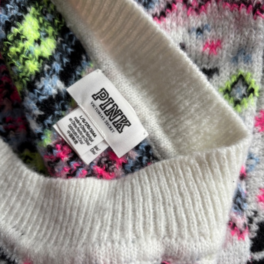 Victoria's Secret PINK Snowflake Sweater Size Large - Picture 5 of 6